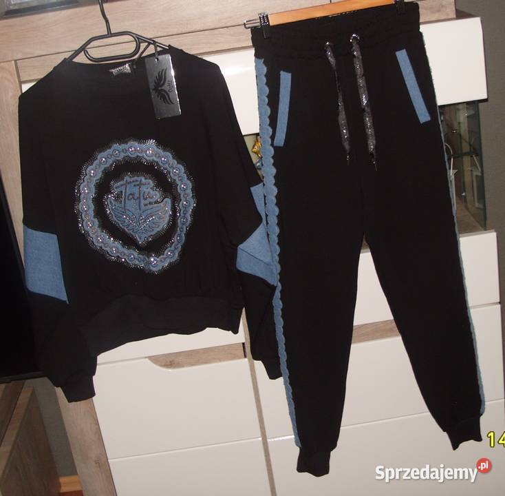 TATU bawełniany dres z dodatkiem jeansu cyrkonie wielkopolskie Rawicz