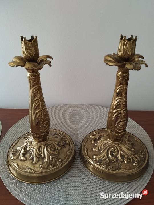 Świecznik świeczniki z mosiądzu Pozostałe Warszawa