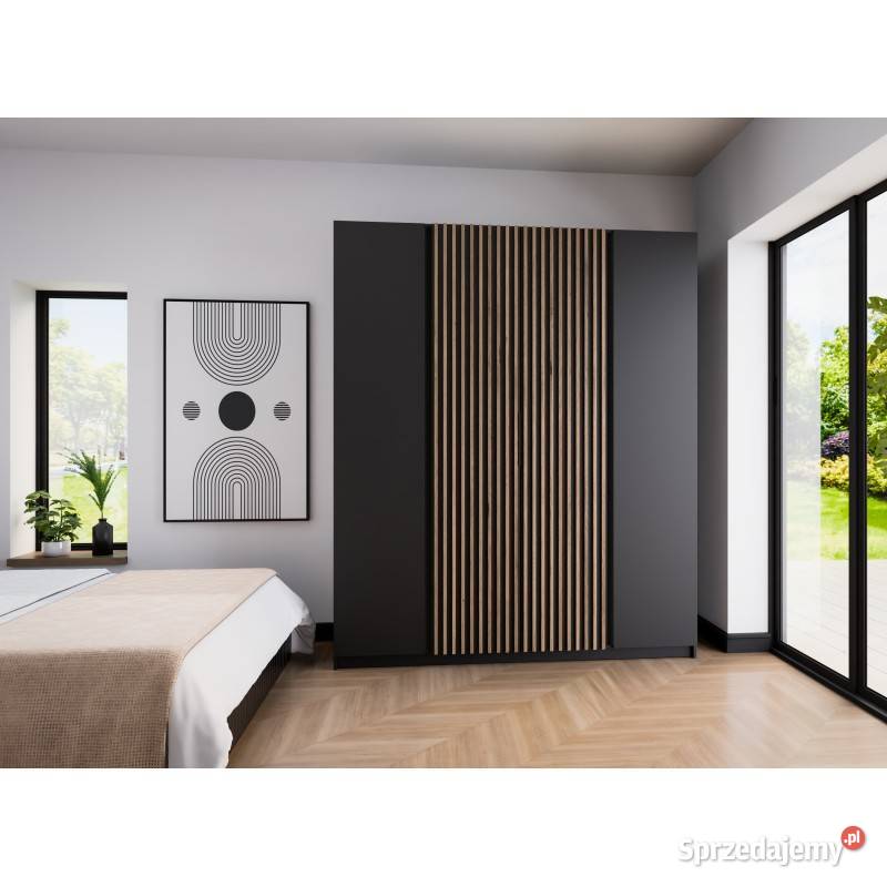 Czarna elegancka szafa dąb Evoke pomorskie