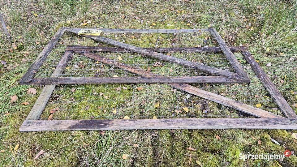 Płot leśny z bramą i furką pomorskie Banino