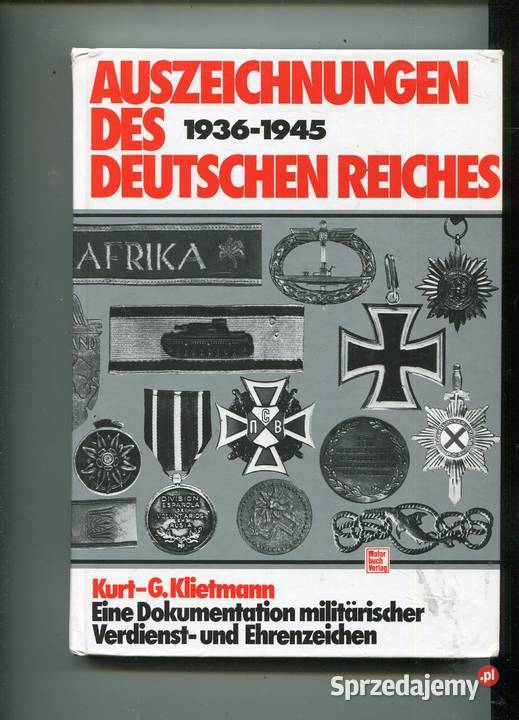 Auszeichnungen des Deutschen Reiches 19361945 Szczecin sprzedam