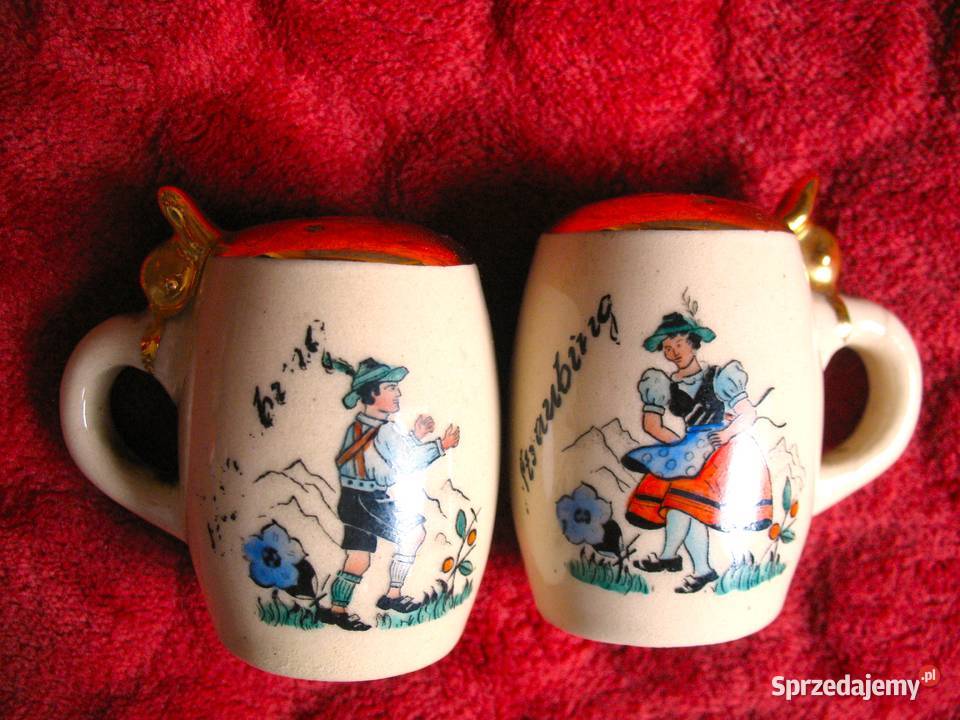 Sól i pieprz Porcelana stare kufle Bawaria 6 x wielokolorowy Siedlce