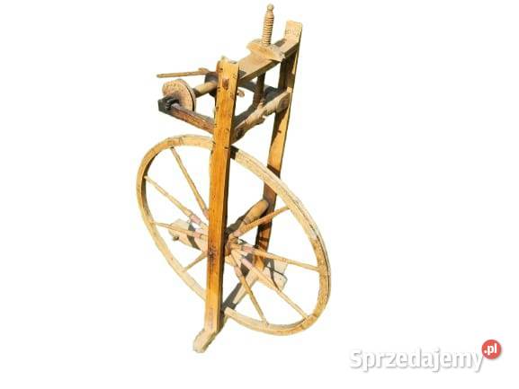 Stare drewniane koło prządki ok 10070 dekoracja śląskie Radzionków