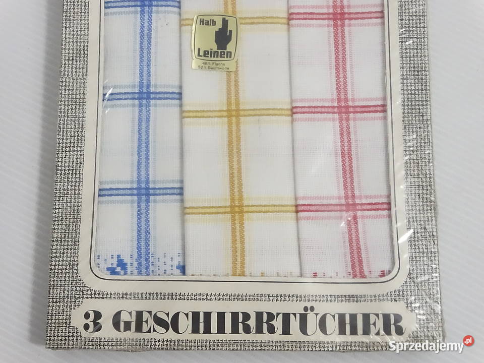 Komplet 3 Ścierki Kuchenne Półlniane SCHACH Ścierki Biłgoraj