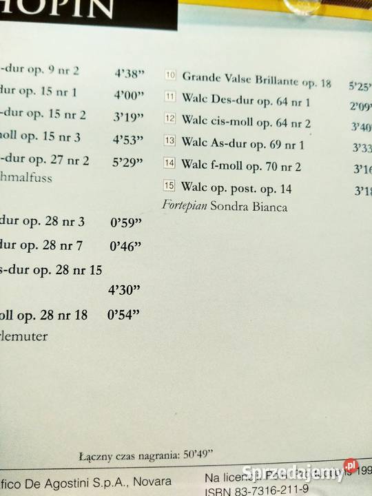 Chopin Nokturn Walc księgarnie muzyczne Warszawa
