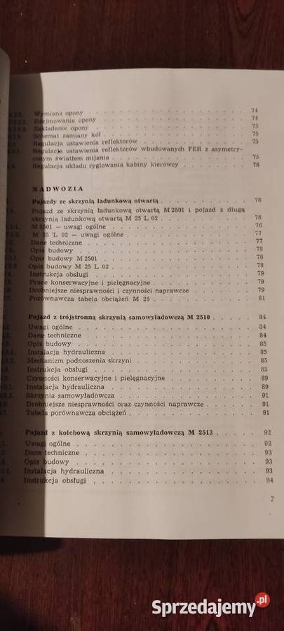 Instrukcja obsługi multicar m 25 Stalowa Wola sprzedam