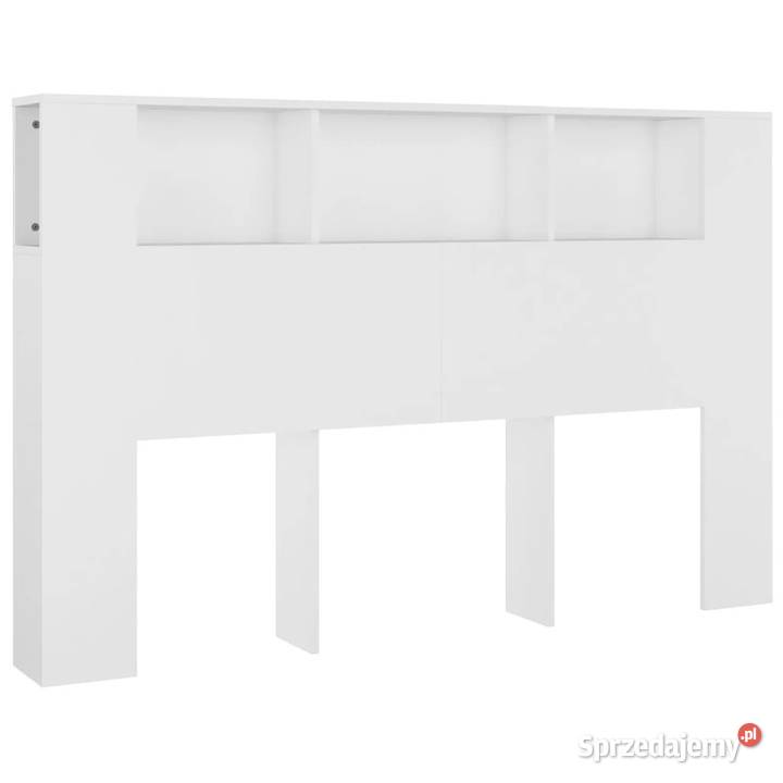Wezgłowie łóżka z półkami białe 160x185x1045 Warszawa