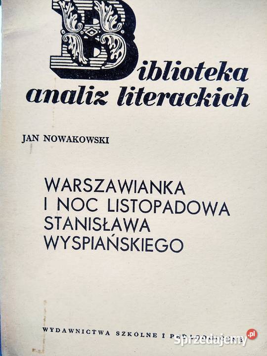 Warszawianka Noc listopadowa Wyspiański Warszawa