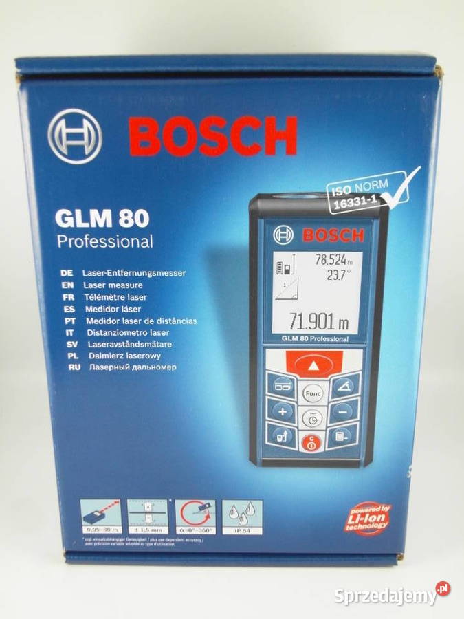 Dalmierz laserowy Bosch GLM 80 z podświetleniem
