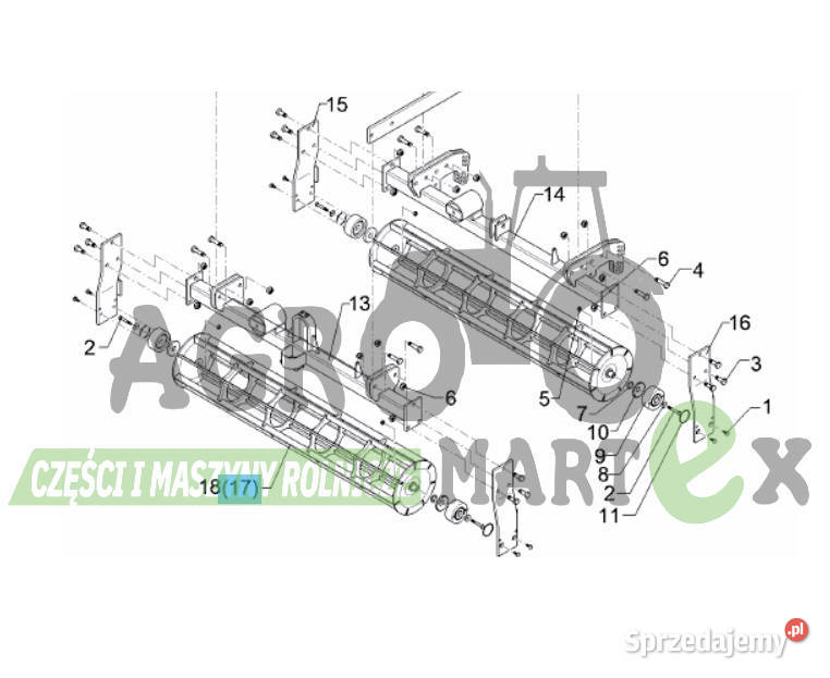 4230849 WAŁ STRUNOWY D270x1950 LEMKEN Pozostałe Wichrów