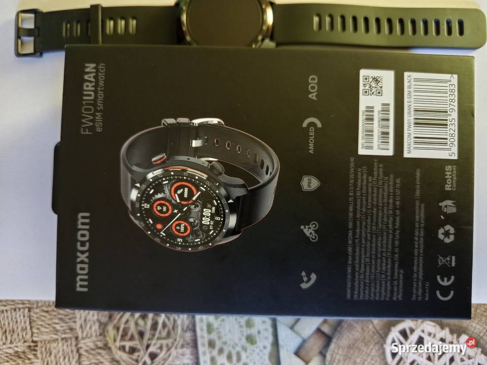 Smartwatch Maxcom FW01 Uran eSIM Czerwona