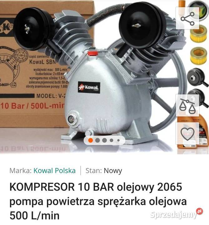 Kompresor sprężarka do powietrza pod wałek wom Biała Druga