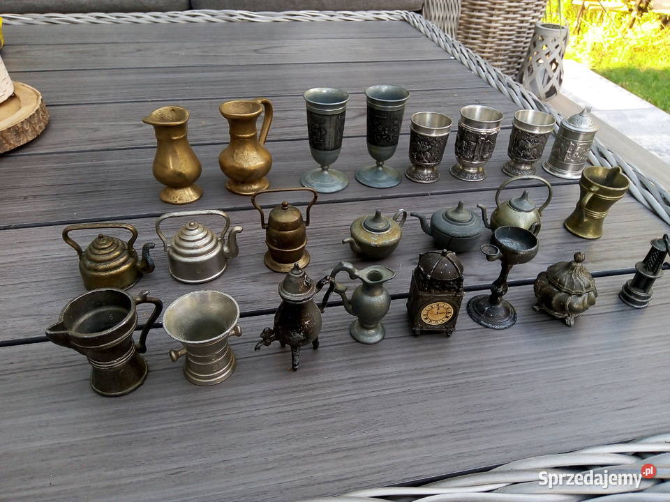 Dzbanuszki mosiezne zestaw Pozostałe