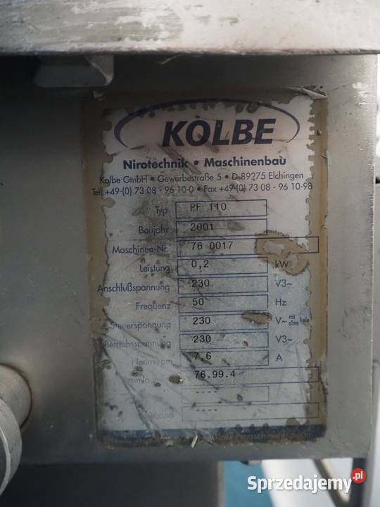 KOLBE PF 110 Porcjomat do mięsa Krotoszyn