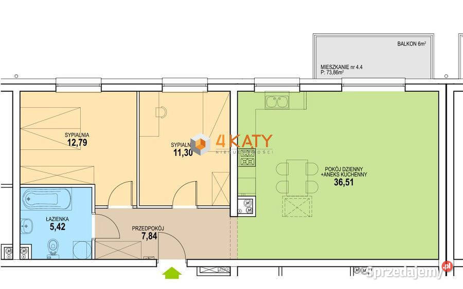 Mieszkanie Zielona Góra ŁężycaInwestycyjna balkon