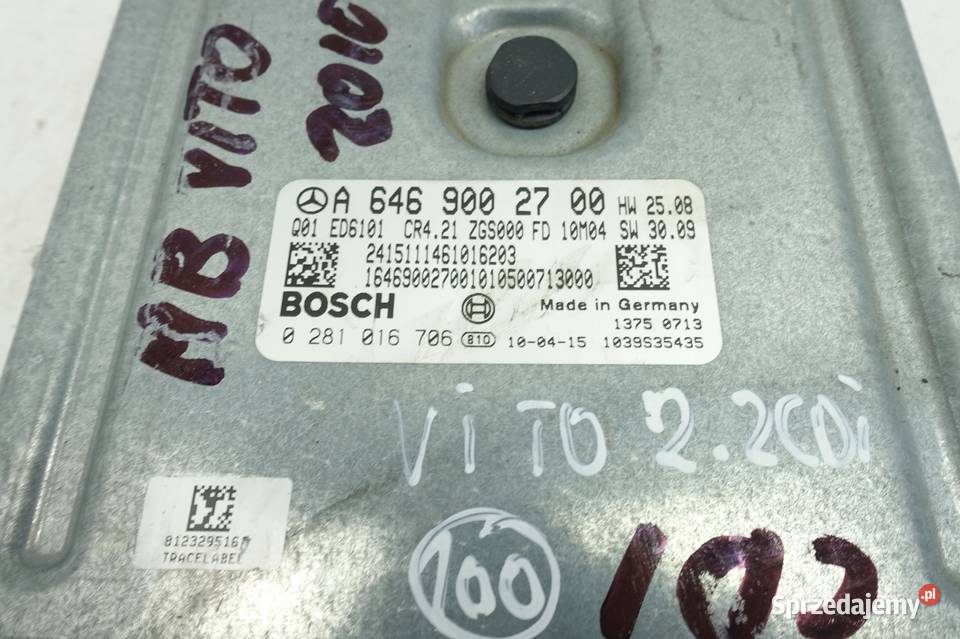Mercedes W639 VITO 22 CDI KOMPUTER SILNIKA moduł Janów