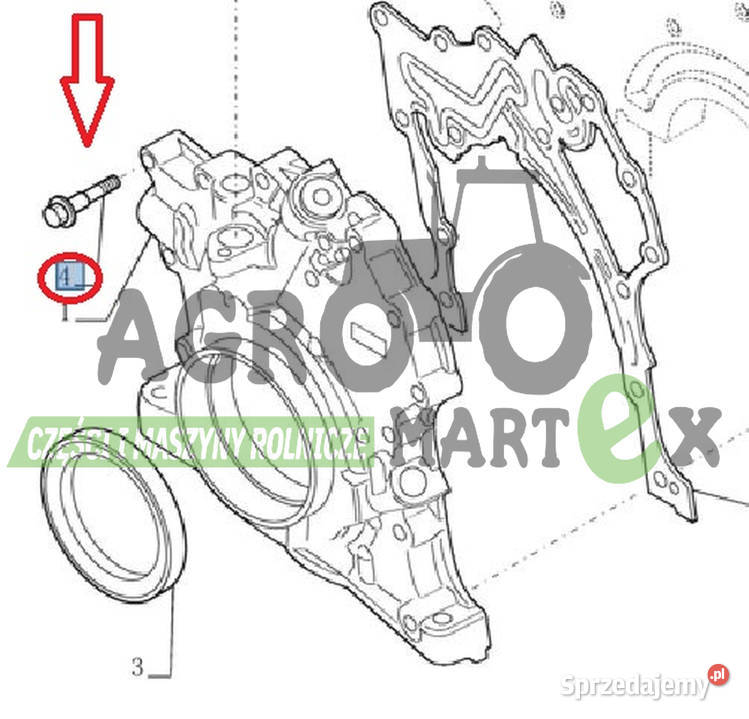 4899019 6901398 2853645 2853285 2853266 ŚRUBA M8 New Holland dolnośląskie Wichrów
