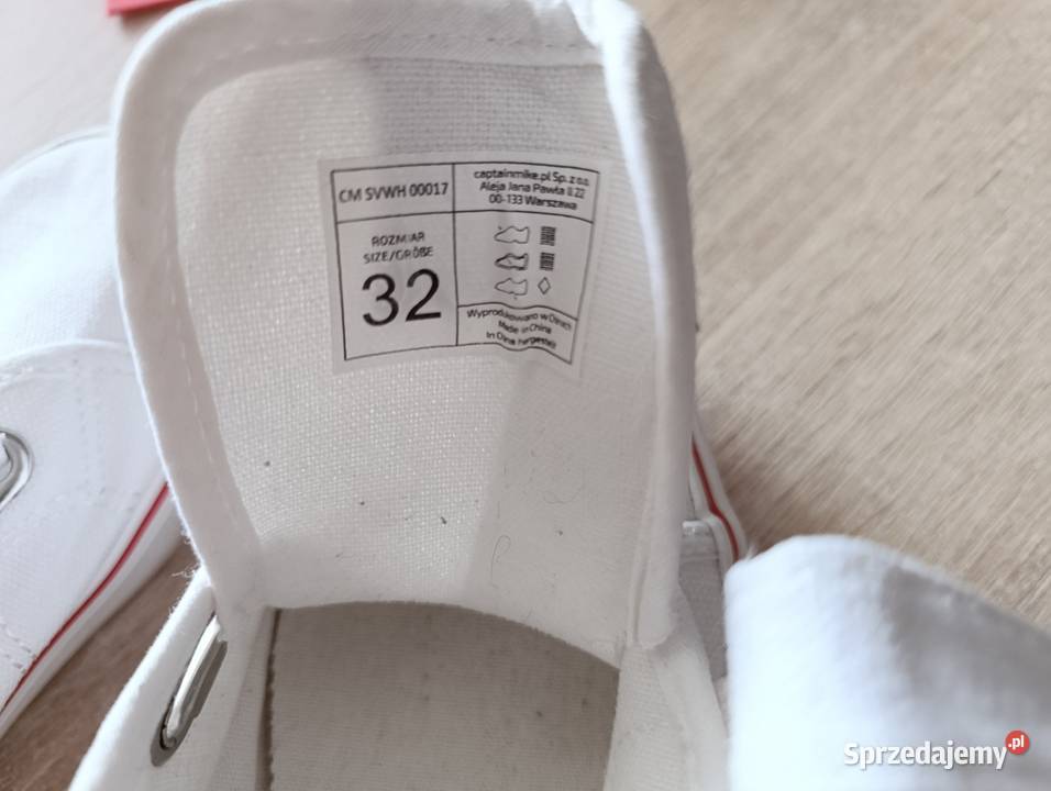 Trampki białe Capitan Mike 32 Kwidzyn