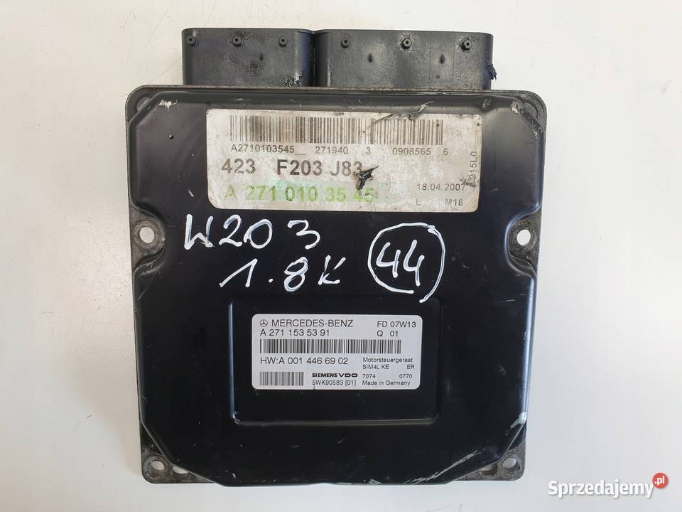 Mercedes W203 18 K STEROWNIK SILNIKA A2711535391 Rudka