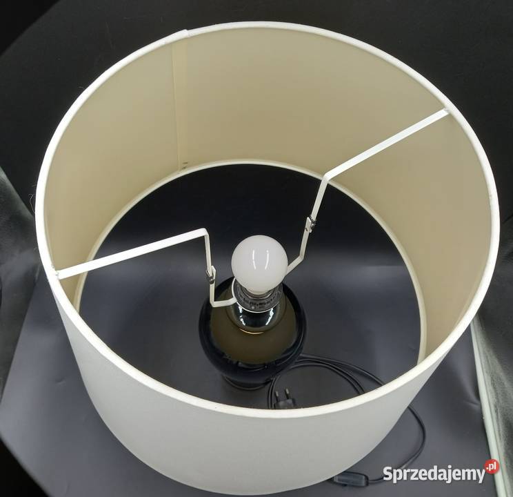 Lampa na czarnej ceramicznej nodze Wrocław sprzedam