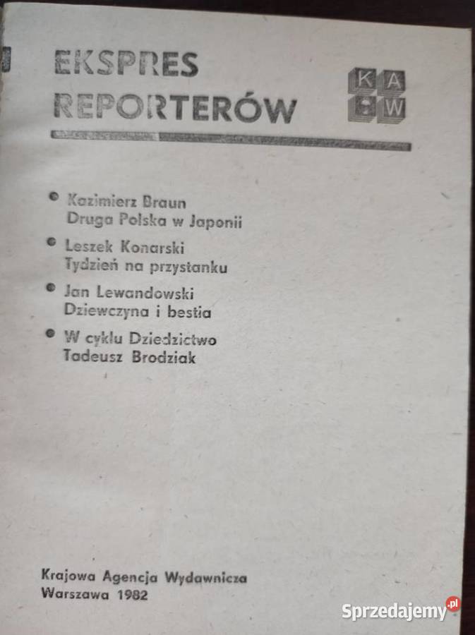Ekspres Reporterów 1982 O Kolbe w Japonii miękka Kielce