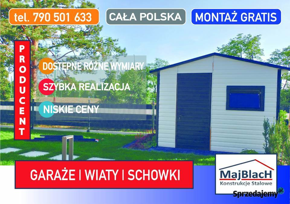 Mały Biały Garaż Blaszany Na narzędzia Garaże Pozostałe Turek