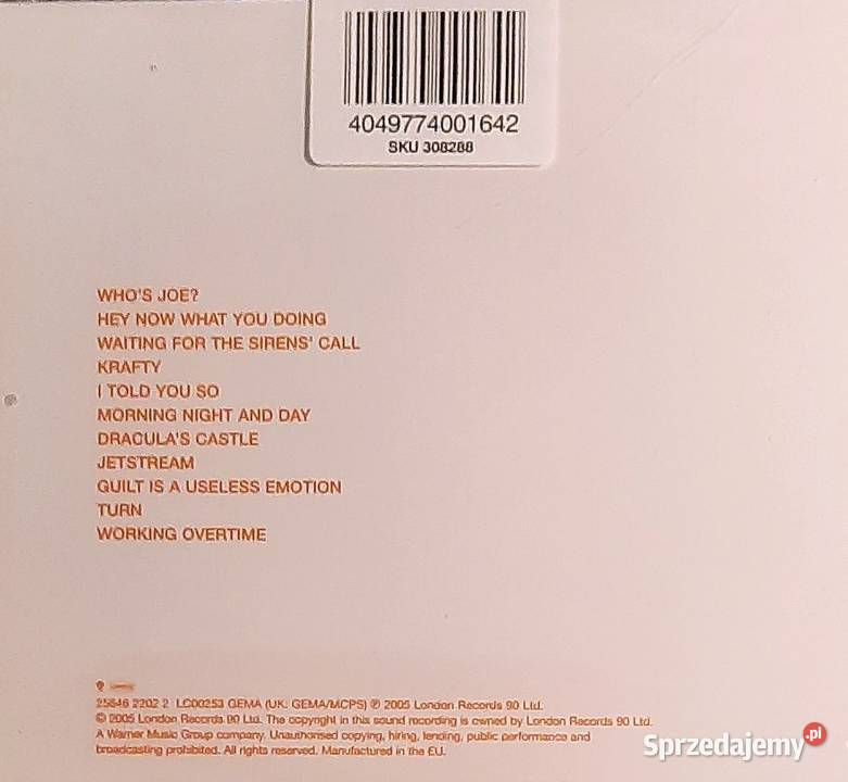 CD Zespołu ORDER Joy Division Waiting for the