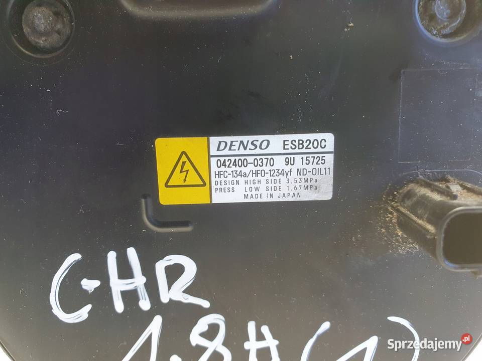 SPRĘŻARKA KLIMATYZACJI Toyota CHR 18 Hybrid Chełm