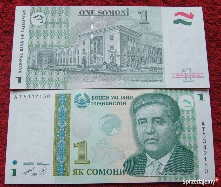 TADŻYKISTAN 1 SOMONI Kolekcjonerski Banknot 1 Katowice
