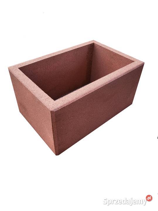 Duże donice betonowe gładkie 60x40x30 gazony Stoczek