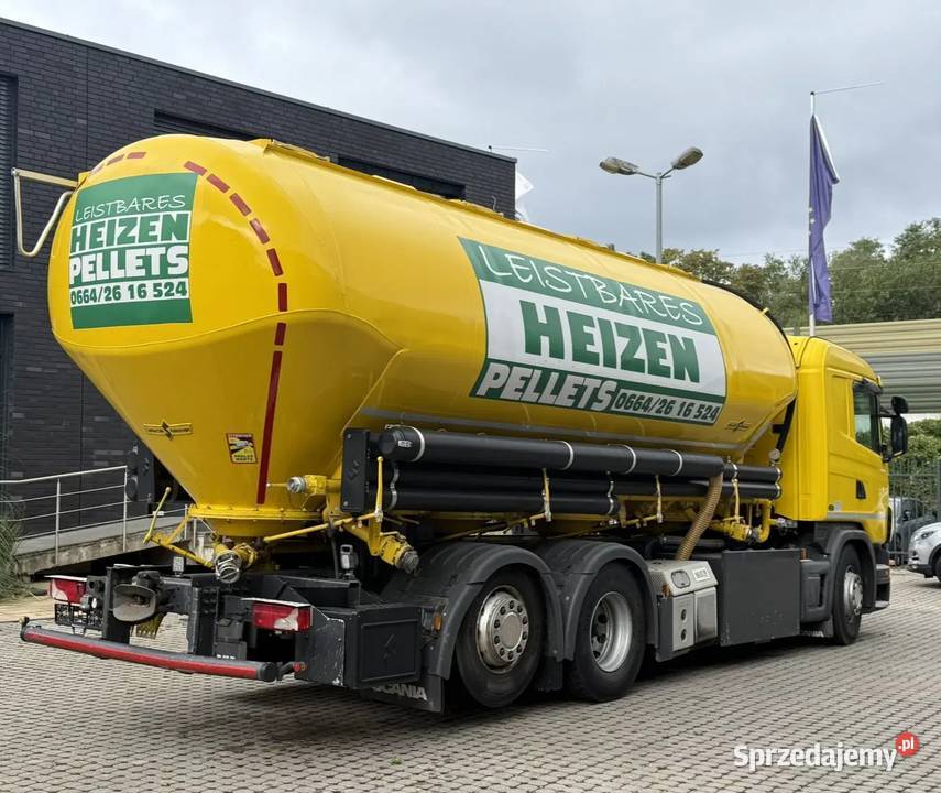 Silos cysterna do pelettu do sruty paszy Scania jedno łóżko