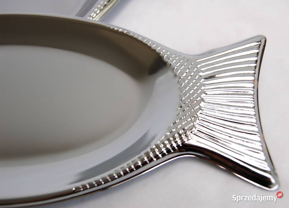 Taca patera półmisek ryba na rybę ryby stal 2