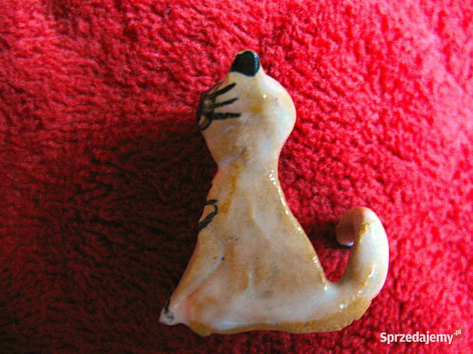 Kot miniatura figurka porcelana 3 x 3 x 2