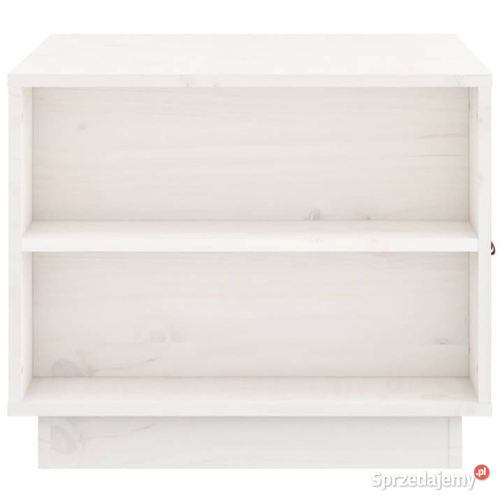 Stolik kawowy biały 100x50x41 lite drewno Stoły