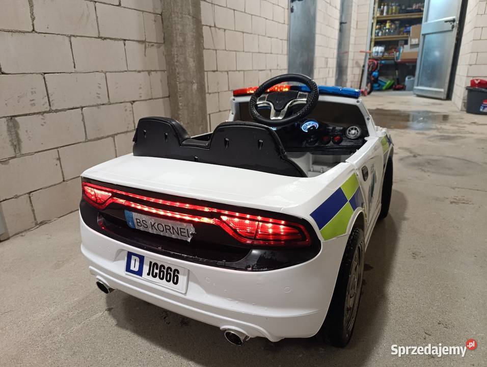 Samochód elektryczny Policja dziecięcy 2 osoby Suwałki sprzedam