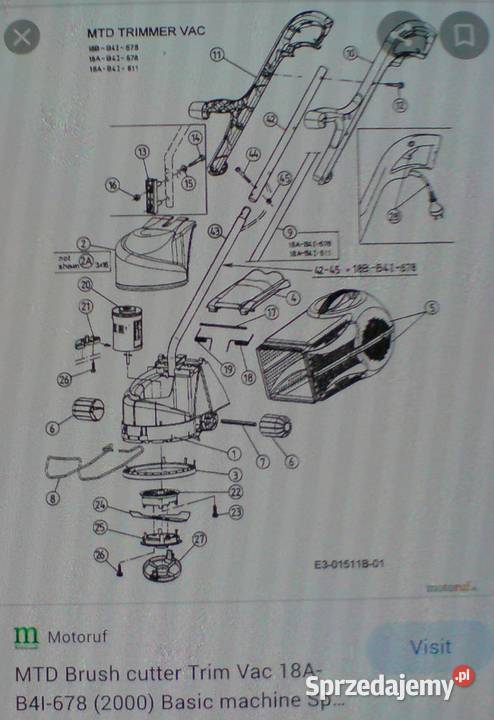 Kosiarka podkaszarka MTD TRIM VAC 18A41678 Wołomin