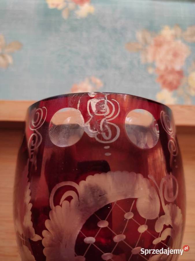 Kryształowy kielich dekoracyjny proj Egermann podlaskie