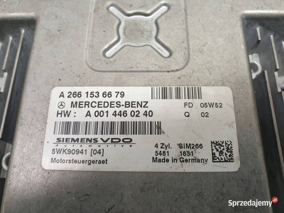 Mercedes W169 17 8V STEROWNIK SILNIKA Chełm