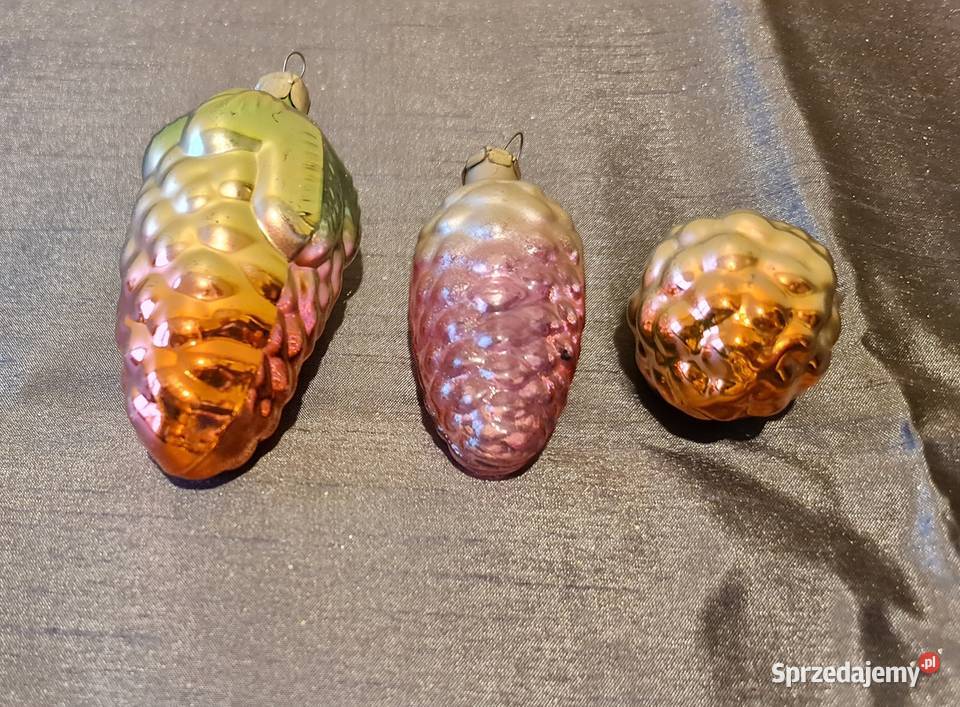 Unikatowe stare bombki SZYSZKI PRL Warszawa
