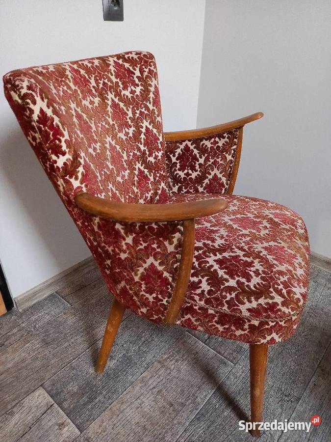 Stare krzesło na sprężynach patyczak PRL vintage