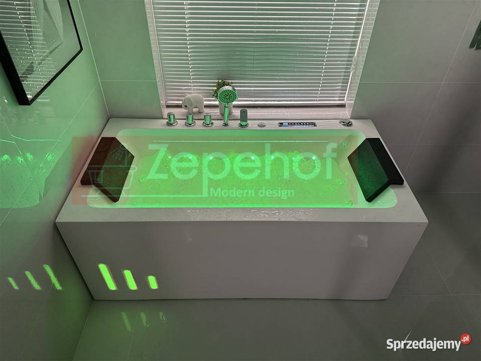 Wanna z hydromasażem LS4420 150cmx75cmx58 chromo Grabówka