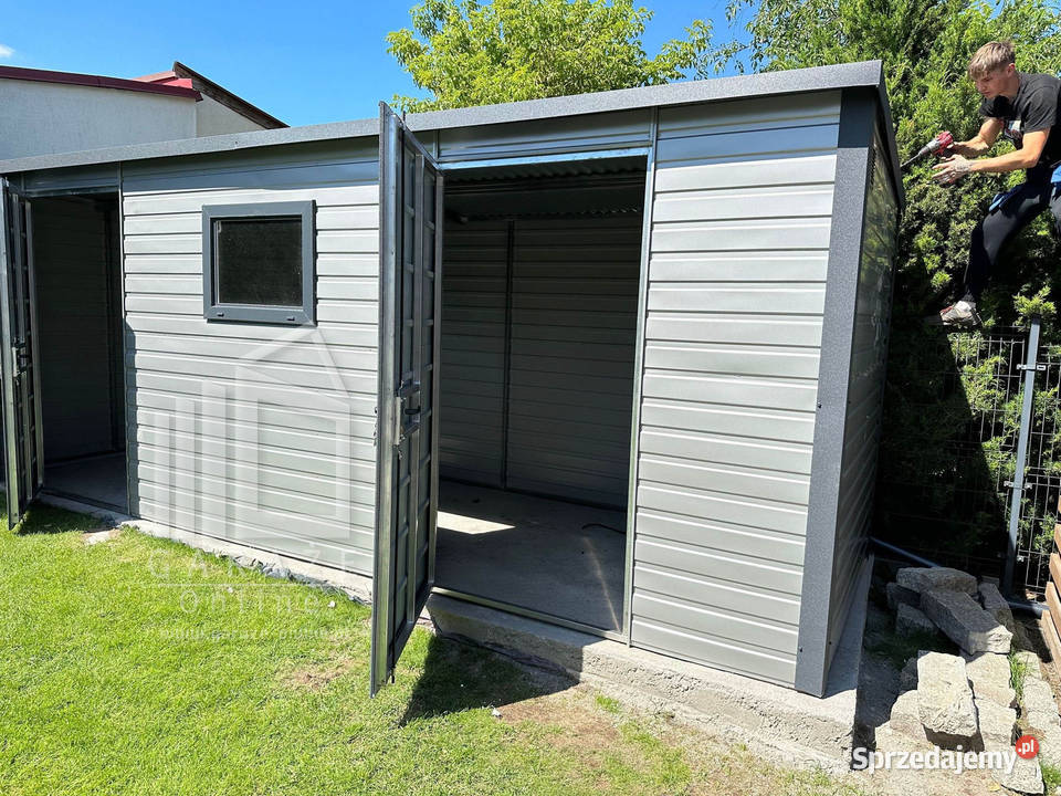 SCHOWEK DOMEK OGRODOWY 6m x 2m spad tył antracyt 12m2 Przasnysz