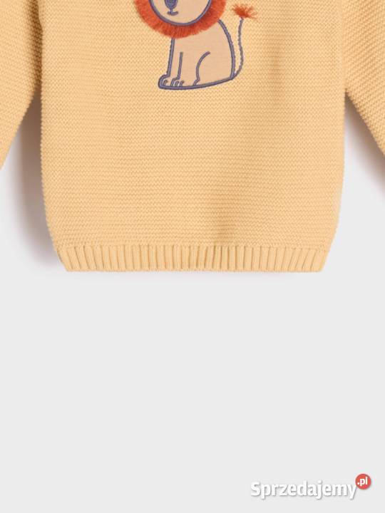 Sweter niemowlęcy Sinsay 68 pomarańczowy lew Szczecin