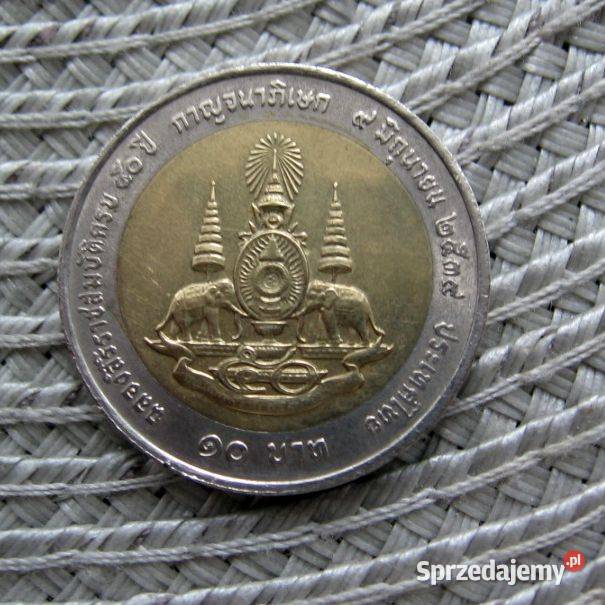 Tajlandia 10 Baht 1996r 50 Lat Panowania Ramy IX wielkopolskie sprzedam