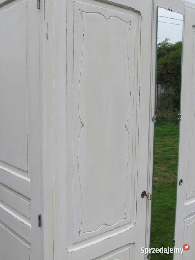 stara dębowa szafa renowacji shabby chic biała Stepnica