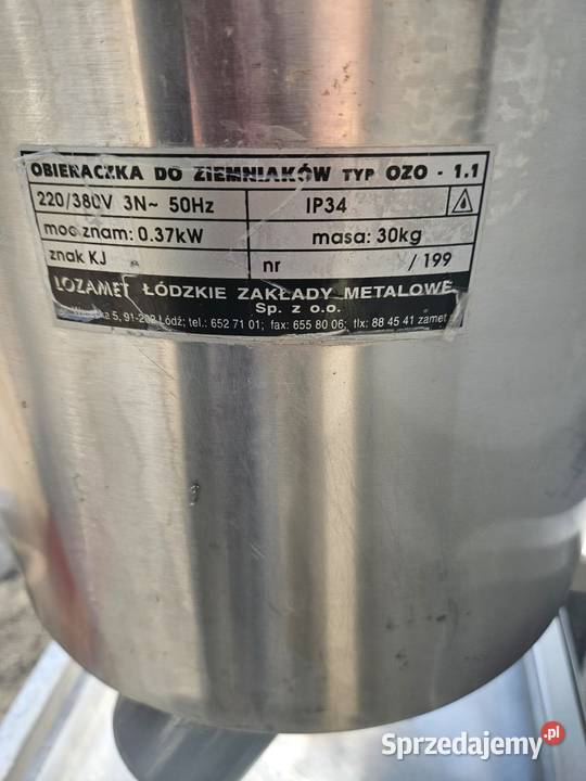 Obieraczka do ziemniaków z osadnikiem obierzyn