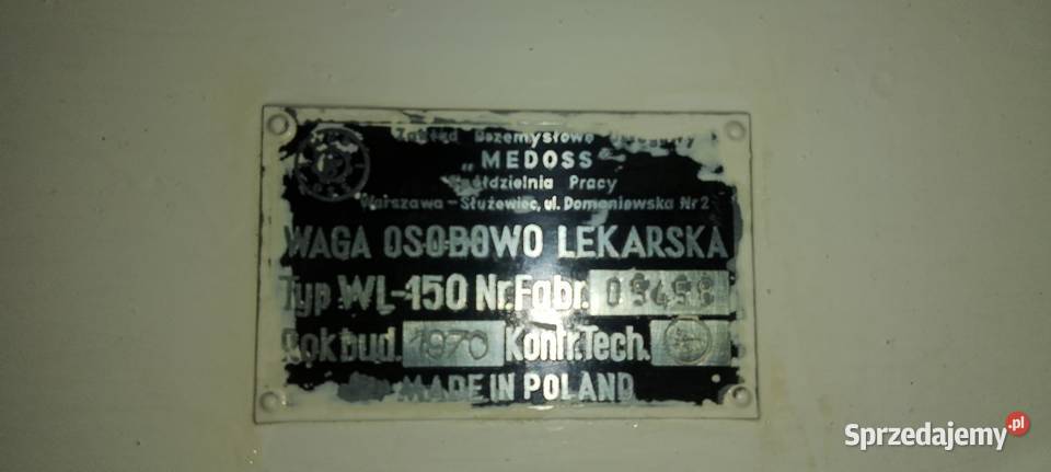 Stara waga lekarska 1970 Pozostałe podlaskie sprzedam