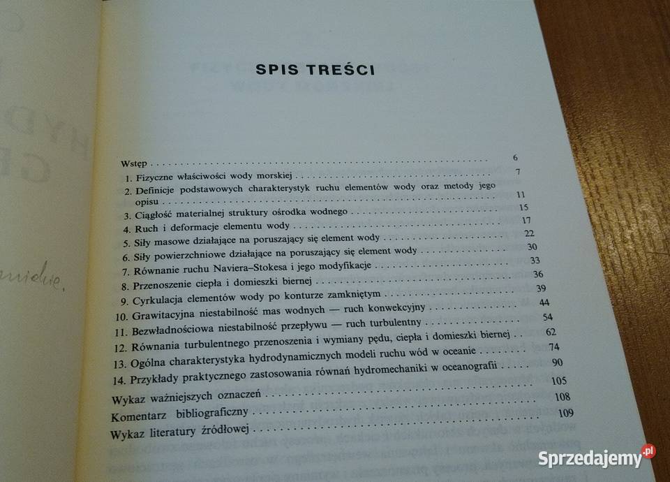 Elementy hydromechaniki geofizycznej Czesław Książki i Podręczniki Gdańsk sprzedam