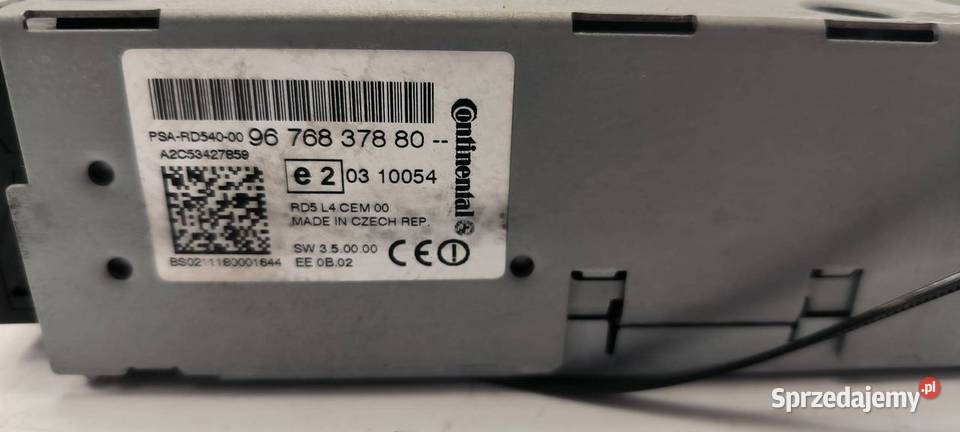 RADIO PEUGEOT 508 9676837880 osobowe Pozostałe Lipno