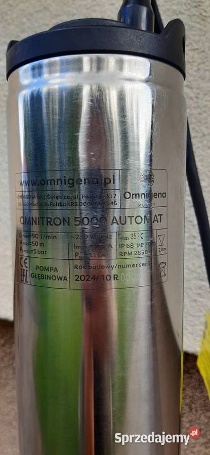 Pompa głębinowa omnigena OMNITRON 5000 automat mazowieckie Grodzisk Mazowiecki sprzedam